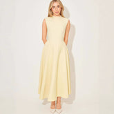 Elegant Sleeveless High-Waist A-Line Dress For Women, Upper West Side, BYMANYC New York.