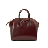 Givenchy Mini Antigona Burgundy Leather Bag front view
