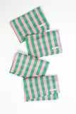 Backordered: Flora Stripe Cocktail Napkins, Set of 4