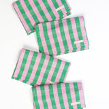Backordered: Flora Stripe Cocktail Napkins, Set of 4