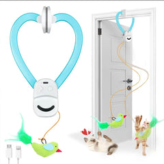 FlyChase Interactive Cat Toy | Automatic Feather Wand & Butterfly Teaser for Cats