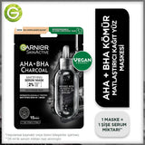 Garnier Skin Naturals Kömürlü Kağıt Yüz Maskesi – Siyah Yosun & Hyaluronik Asit