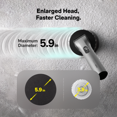HOTO Flexi Cordless Spin Scrubber