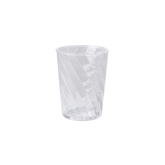 Acrylic Tumbler Glass in Twisted Swirly Design - Clear