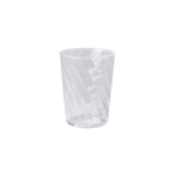 Acrylic Tumbler Glass in Twisted Swirly Design - Clear