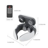 Magnetic Pulse Vibration Neck Massager | Remote Control Deep Tissue Cervical Relief
