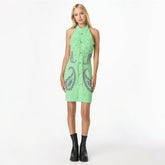 Halter Neck Party Mini Dress, 'Heavy Industry' Style, Meatpacking District, BYMANYC New York.
