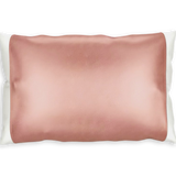 Rose Gold Pink Silk Pillow Sleeve.