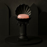 Black Gothic Clam Shell Crystal Pebble Holder – Dark Stone Like 3D Pedestal by KREATEUR Studio (Beta)