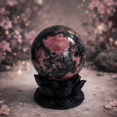 Dark Ethereal Lotus Crystal Ball Stand — Pack of 5 (Beta Edition)