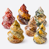 Mystery Jasper Flame Carving – Handpicked Polished Statement Piece (No Sub-Variety Selection)