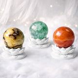 White Lotus Crystal Ball Stand – Choose Your Sphere