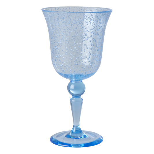Acrylic Wine Glass - Mint - Bubble Design