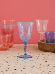 Acrylic Wine Glass - Mint - Bubble Design
