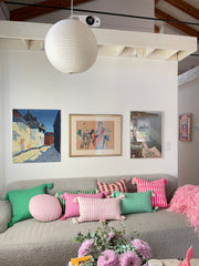 Antigua Pillow - Neon Pink and Yellow