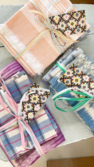 Peach Chambray Kitchen Towel