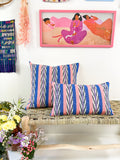 Maya Jaspe Blue & Coral Pillow