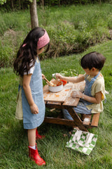 Little Chef Embroidered Linen Cooking Apron