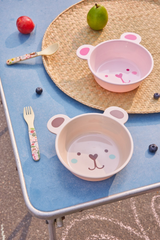 Melamine Kids Bowl | Brown Bear Print - 16.9oz
