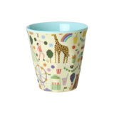 Kids Melamine Cup - Small - Fun Fair Mint Print - 5.4oz -