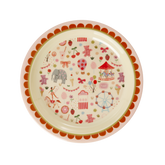 Melamine Kids Plate - Fun Fair Pink Print -