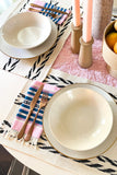 Toto Palm in Cream and Grey Ikat Placemat