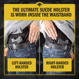 Suede Leather IWB Holster – Small Size | Made in USA