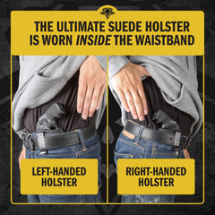 The Ultimate Suede Leather IWB Holster - J Frame / 38 Special - Lifetime Warranty - Made in USA