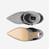 Limited Edition Vegan Stiletto Boots BYMANYC® New York Futurista Onyx