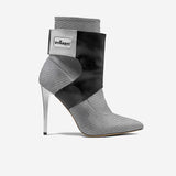 Limited Edition Vegan Stiletto Boots BYMANYC® New York Futurista Onyx