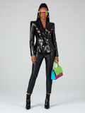 MEATPACKING Patent Leather Double-Breasted Blazer BYMANYC ® New York