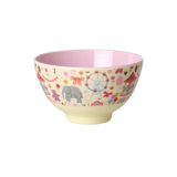 Small Melamine Bowl - Fun Fair Print - Pink - 10.1oz -