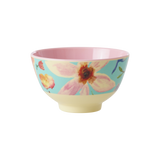 Small Melamine Bowl - Mint Selma Flower Print