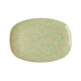 Melamine Small Rectangular Plate | Pink Flower Field Print
