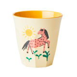 Melamine Kids Cups in Pink Farm Prints - Medium - 6 pcs. in Gift Box