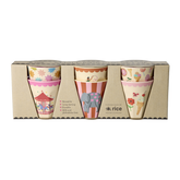 Melamine Kids Cups in Fun Fair Pink Prints - Small - 6 pcs. in Gift Box -