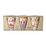Melamine Kids Cups in Fun Fair Pink Prints - Small - 6 pcs. in Gift Box -