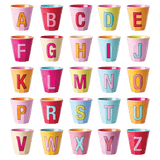 Melamine Cup - Medium with Alphabet in Pinkish Colors | Letter A