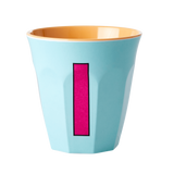 Melamine Cup - Medium with Alphabet in Pinkish Colors | Letter I