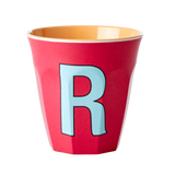 Melamine Cup - Medium with Alphabet in Pinkish Colors | Letter R