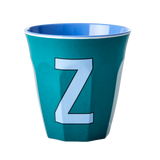 Melamine Cup - Medium with Alphabet in Bluish Colors | Letter Z