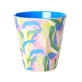 Medium Melamine Cup - Blue - Jungle Fever Print