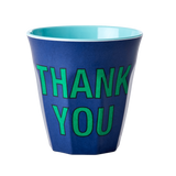 Melamine Cup - Medium with "THANK YOU" | Dark Blue