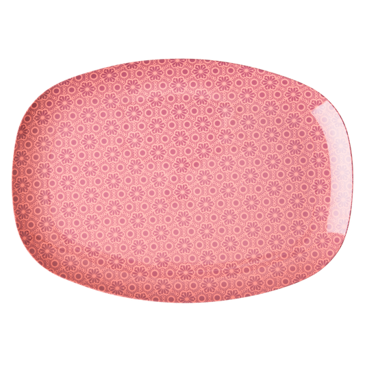 Melamine Rectangular Plate | Pink Marrakesh Print