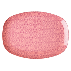 Melamine Rectangular Plate | Pink Marrakesh Print