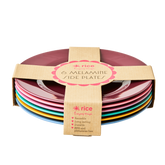 Melamine Lunch Plates in Assorted 'DANCE IT OUT' Colors - Set of 6 pcs.