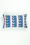 Palm Jaspe Blue & Light Pink Pillow