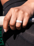Women's Metallic Marble Modern Silicone Ring