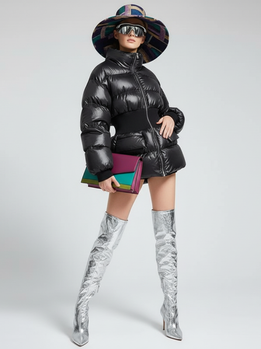 NOHO Elastic Waist Puffer Jacket BYMANYC ® New York