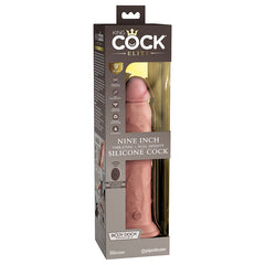 King Cock Elite Dual Density Vibe Silicone Cock-Light 9"